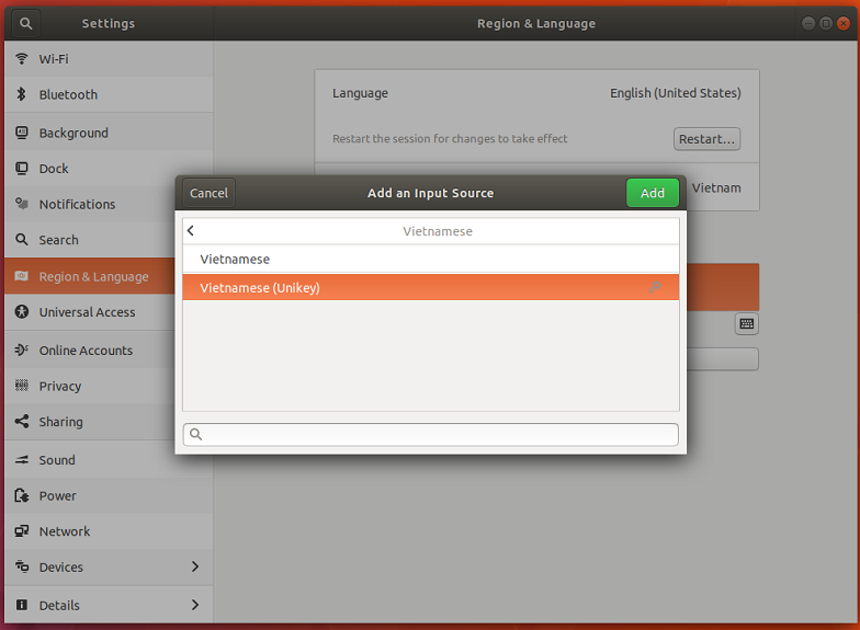 Cài đặt bộ gõ tiếng Việt trên Ubuntu 17.04