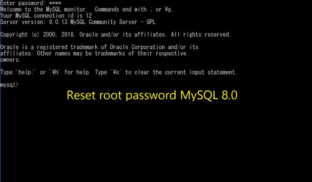 Mysql сбросить пароль root windows