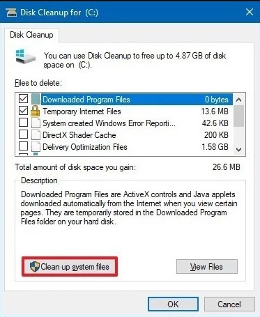 disk - cleanup Xóa Thư Mục Windows.old Trong Windows 10